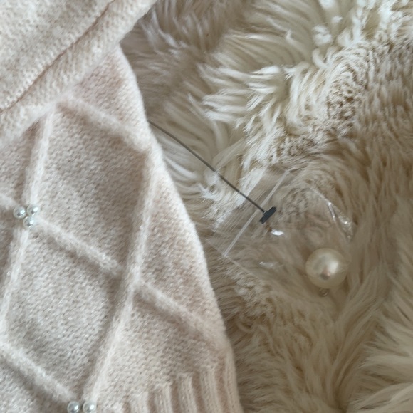 new ELOQUII pearl cableknit ivory heavyweight cardigan sweater 14 16 - Picture 7 of 11